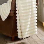 Kenwood Faux Fur Throw | 130cm x 170cm | Cream