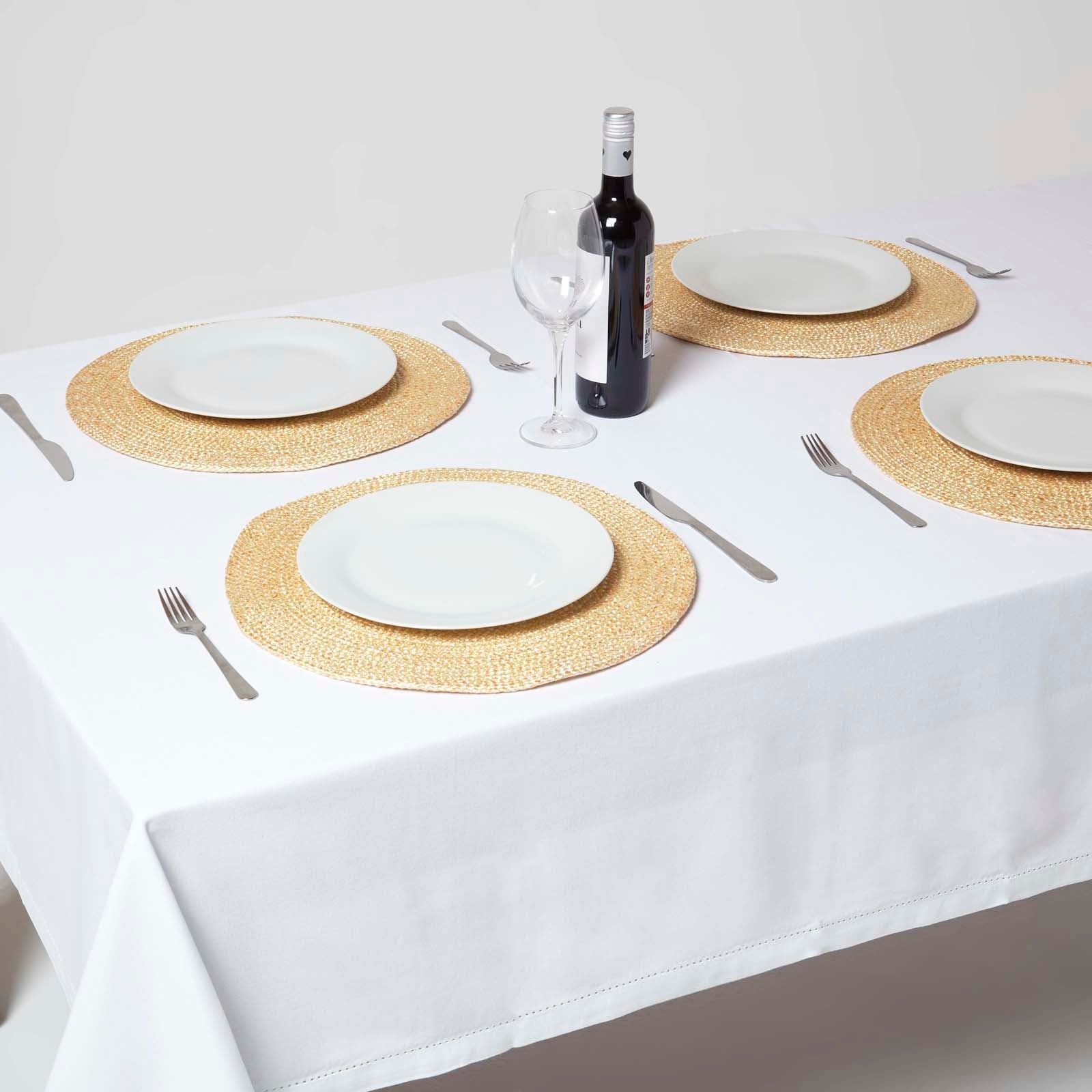 Handwoven Round Placemats Set Of 4 | 40cm | Gold