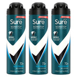Men Nonstop Protection Invisible Antiperspirant Deo Ice Fresh 150ml, 3 Pack | 3