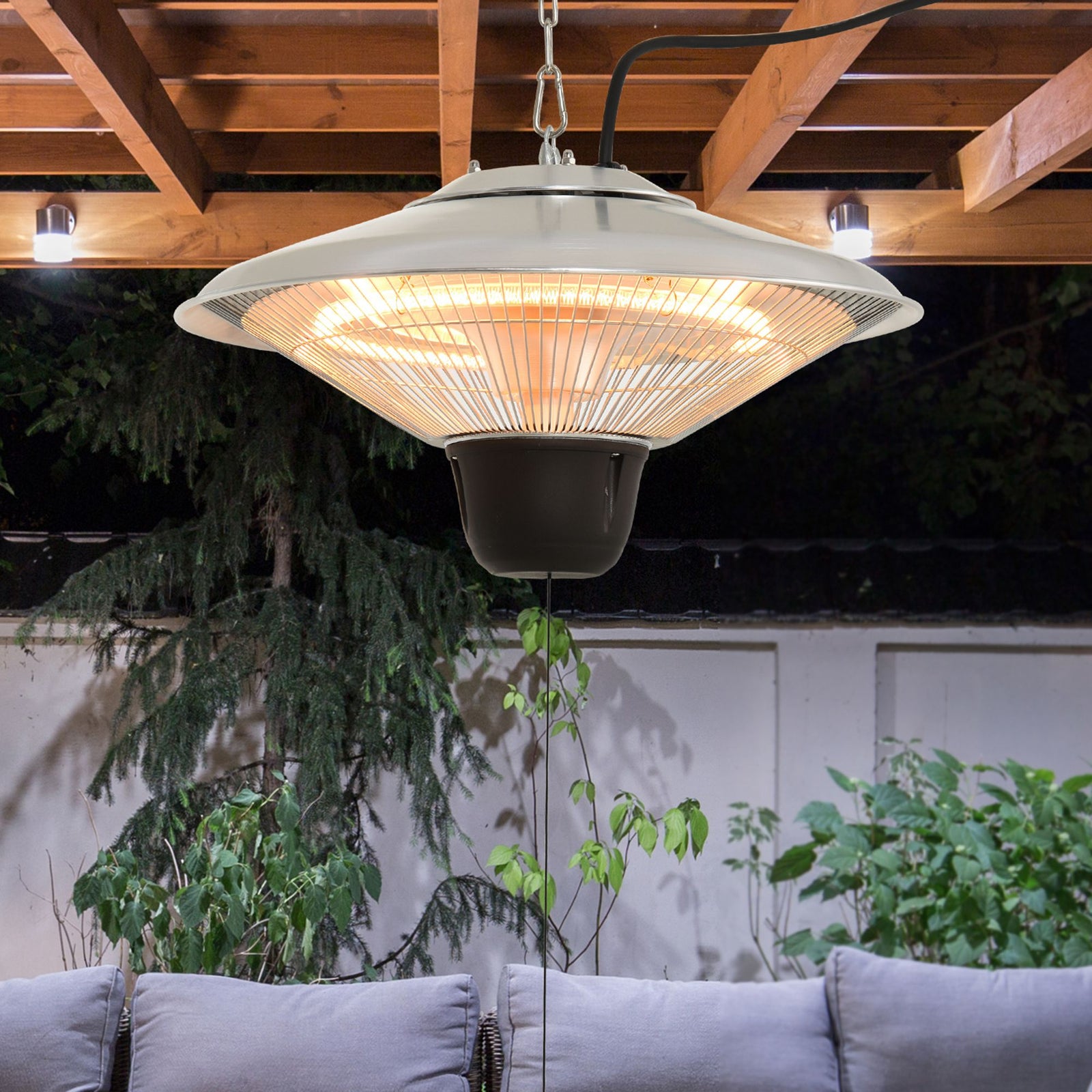 1500w Hanging Halogen Heater W/ Switch