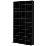 Cd Dvd Media Storage Shelves Display Shelf Racks Wooden | One Size | Black