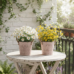 Breeins Set Of 2 Vintage Wrought Iron Flower Pots