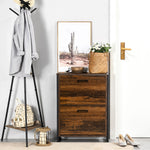 2 Flip Door Shoe Cabinet With Divider For Entryway