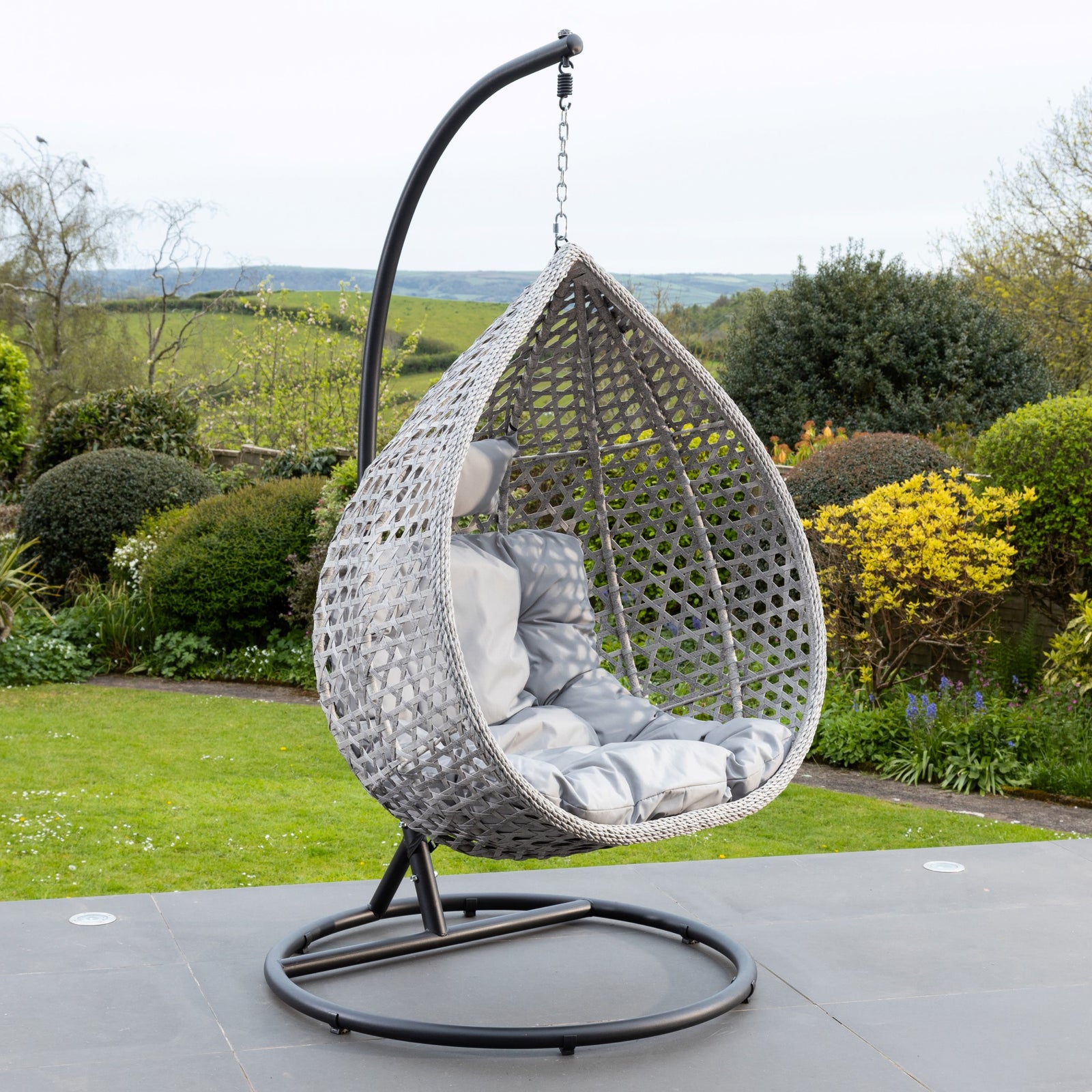 Oakley Swing Egg Pod Chair | One Size | Light Grey