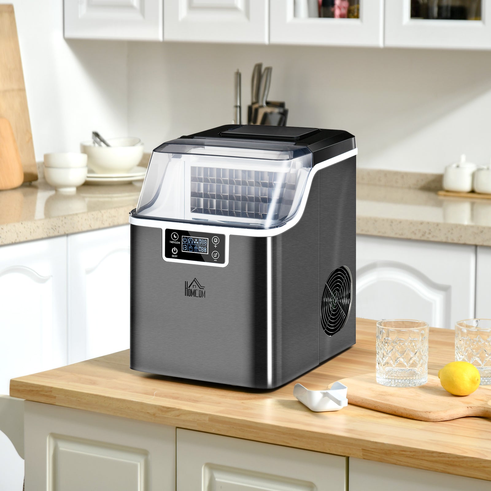 Ice Maker Machine Counter Top Ice Cube Maker 20kg In 24 Hrs | One Size | Black