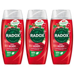 Mineral Therapy Shower Gel Feel Ready W/ Pomegranate&apple Scent, 225ml, 3pk | 3 | Red