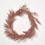 HOMESCAPES Glitter Rose Gold Christmas Wreath