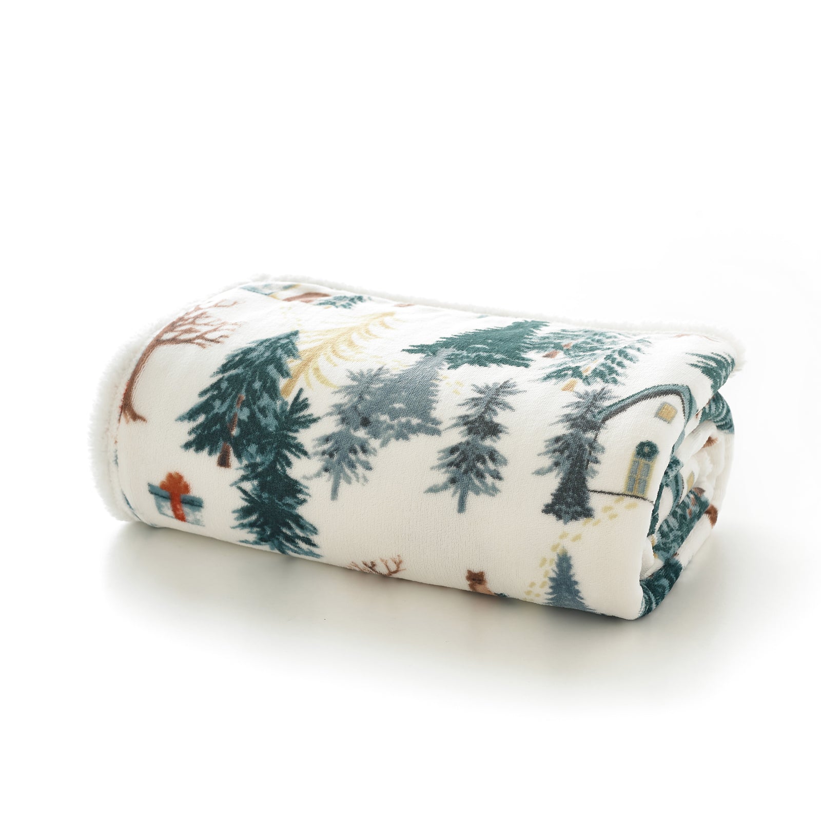 Winter Walk Cuddly Sherpa Fleece Throw