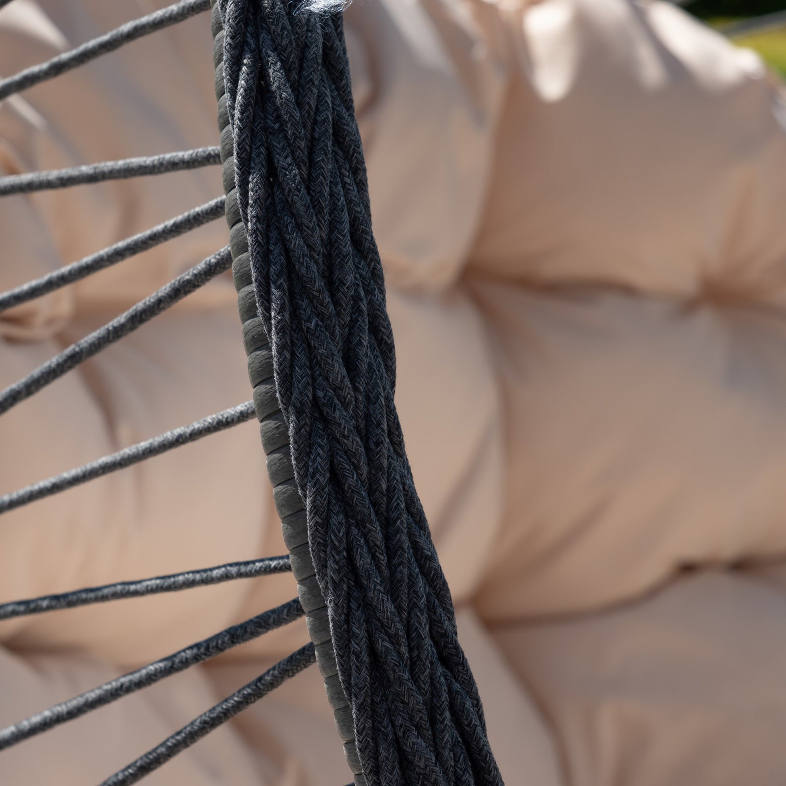 Lynton Garden Hanging Egg Chair | Cream