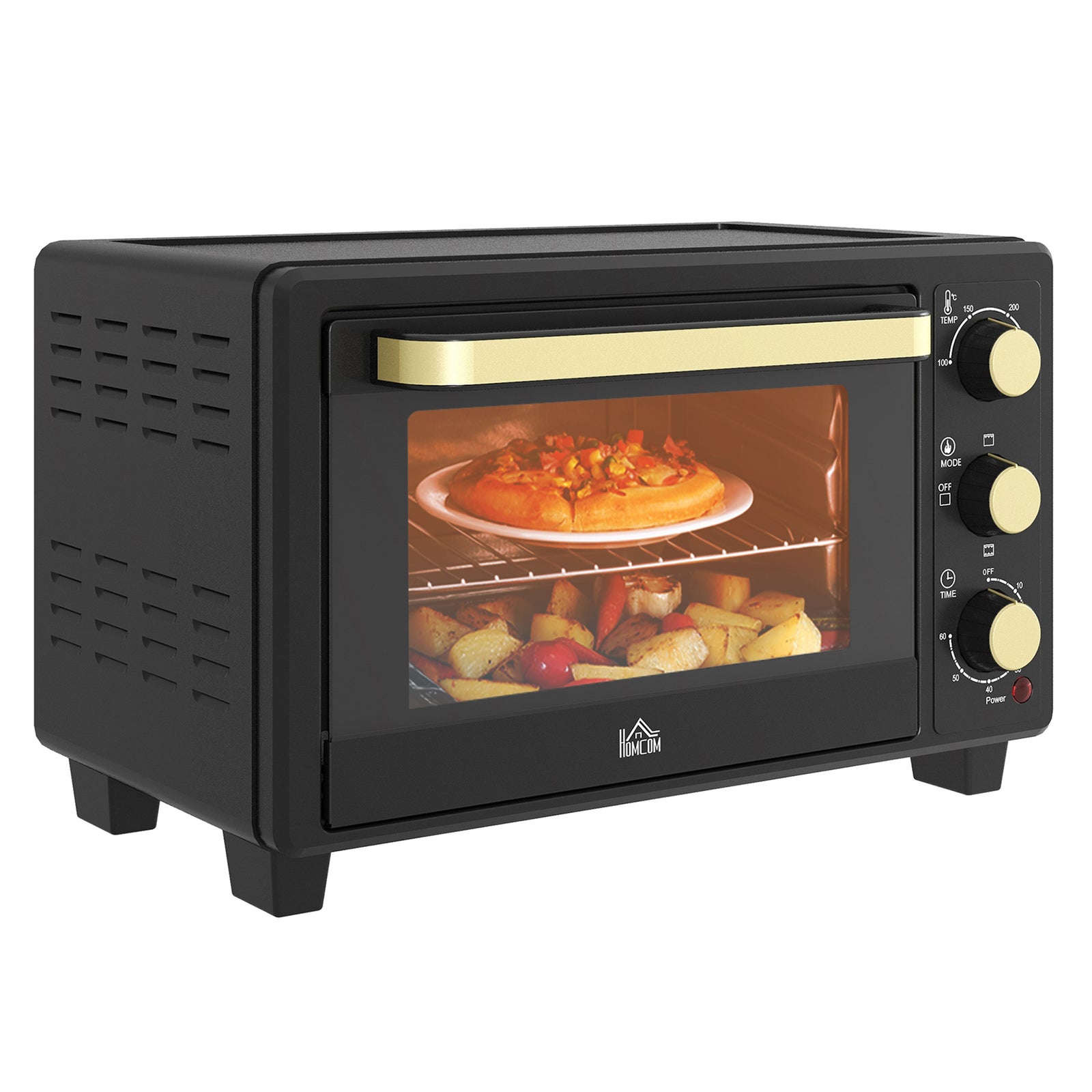 Mini Oven 16l Countertop Oven With Adjustable Temp Timer | One Size | Black