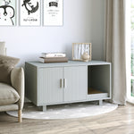 Cat Litter Box Enclosure & House W/ Nightstand/end Table Design | Gray