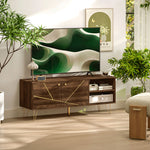 Tv Stand Cabinet 130cm Tv Unit W/ Adjustable Shelves