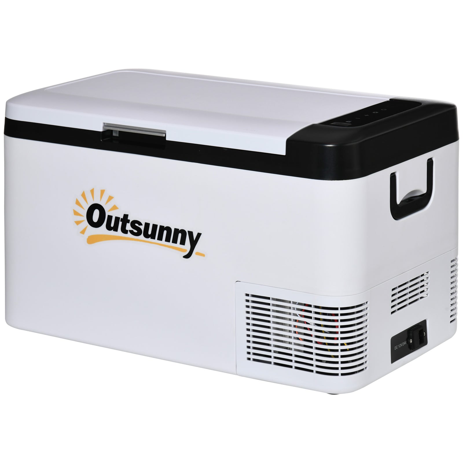 12v Portable Car Refrigerator W/ Inner Led Light Indoor | Medium | White