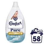 Ultra Concentrated Pure Fabric Conditioner Fresh & Mild 870ml, 58w | Set of 3