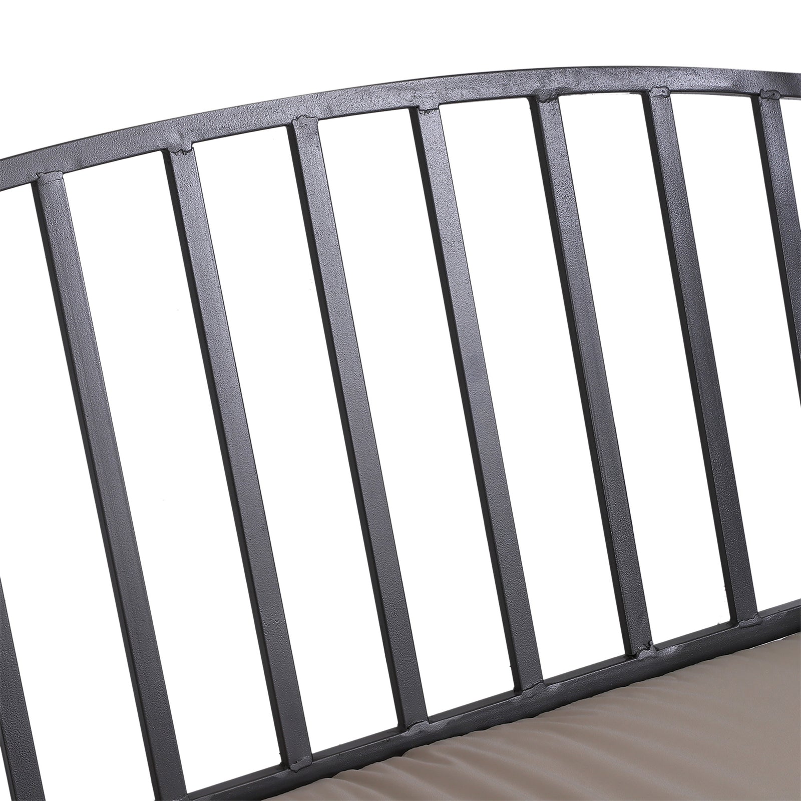 Garden Arbor Arch Metal Bench Padded