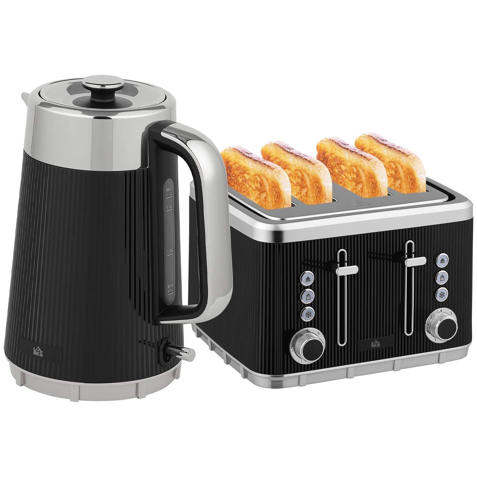 Rapid Boil Kettle & Toaster Set | Black