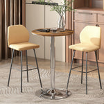 HOMCOM Round Bar Table, Swivel Bistro Table With Adjustable Height