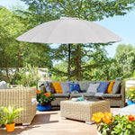 2.5m Curved Parasol With Metal Pole | Gray