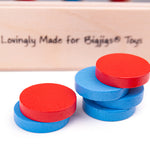 Bigjigs Toys Wooden Four In A Row Game, Classic Two Player Board Game