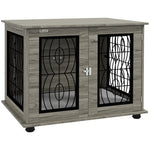 Dog Crate Table W/ Large Top, Washable Cushion