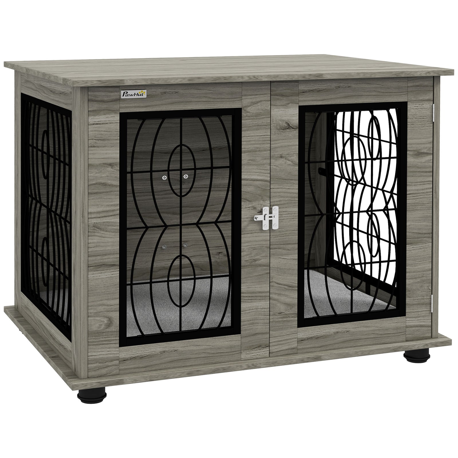 Dog Crate Table W/ Large Top, Washable Cushion