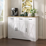 3-door Wooden Sideboard With 3 Drawers
