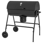 Charcoal Bbq, Adjustable Height, Trolley, Red | Black
