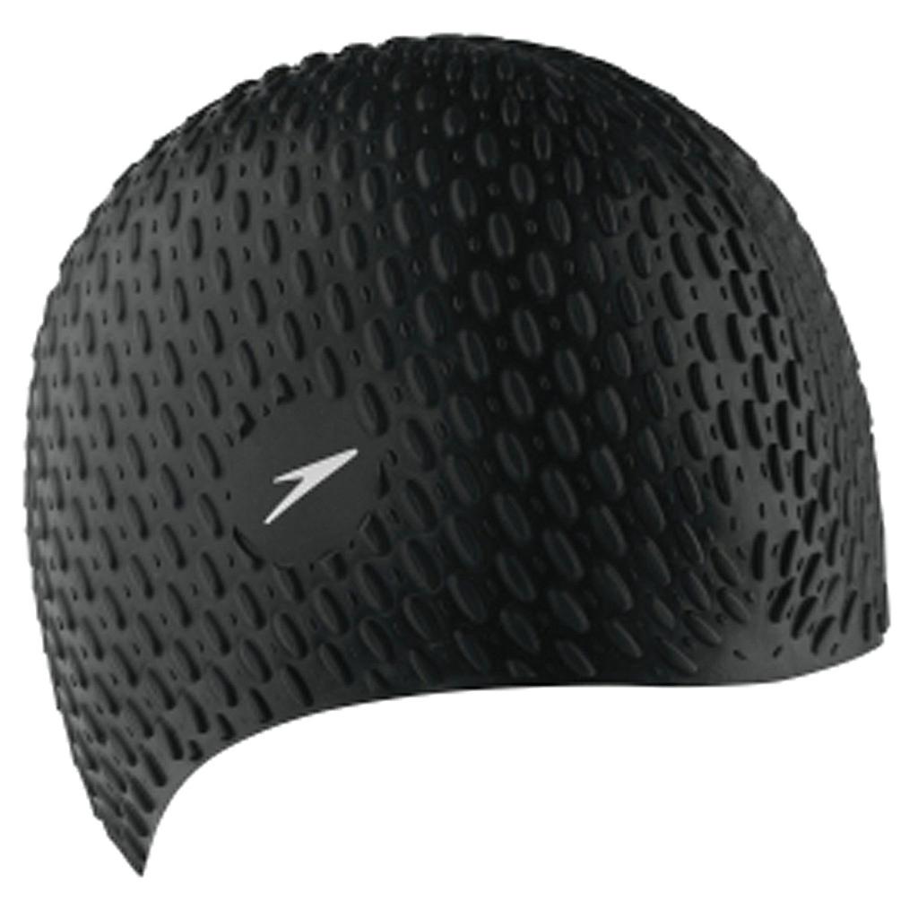 Unisex Adult Bubble Swim Cap | One Size | Black