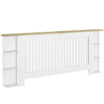 Vertical Slatted Heater Cover For Living Room | Extra Large | White