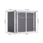 Lockable Plastic Storage Box With Door & Top Lid  Outdoor Plastic Tool Shed