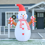 8ft Christmas Inflatable Snowman, Rotating Lighted Outdoor Decor