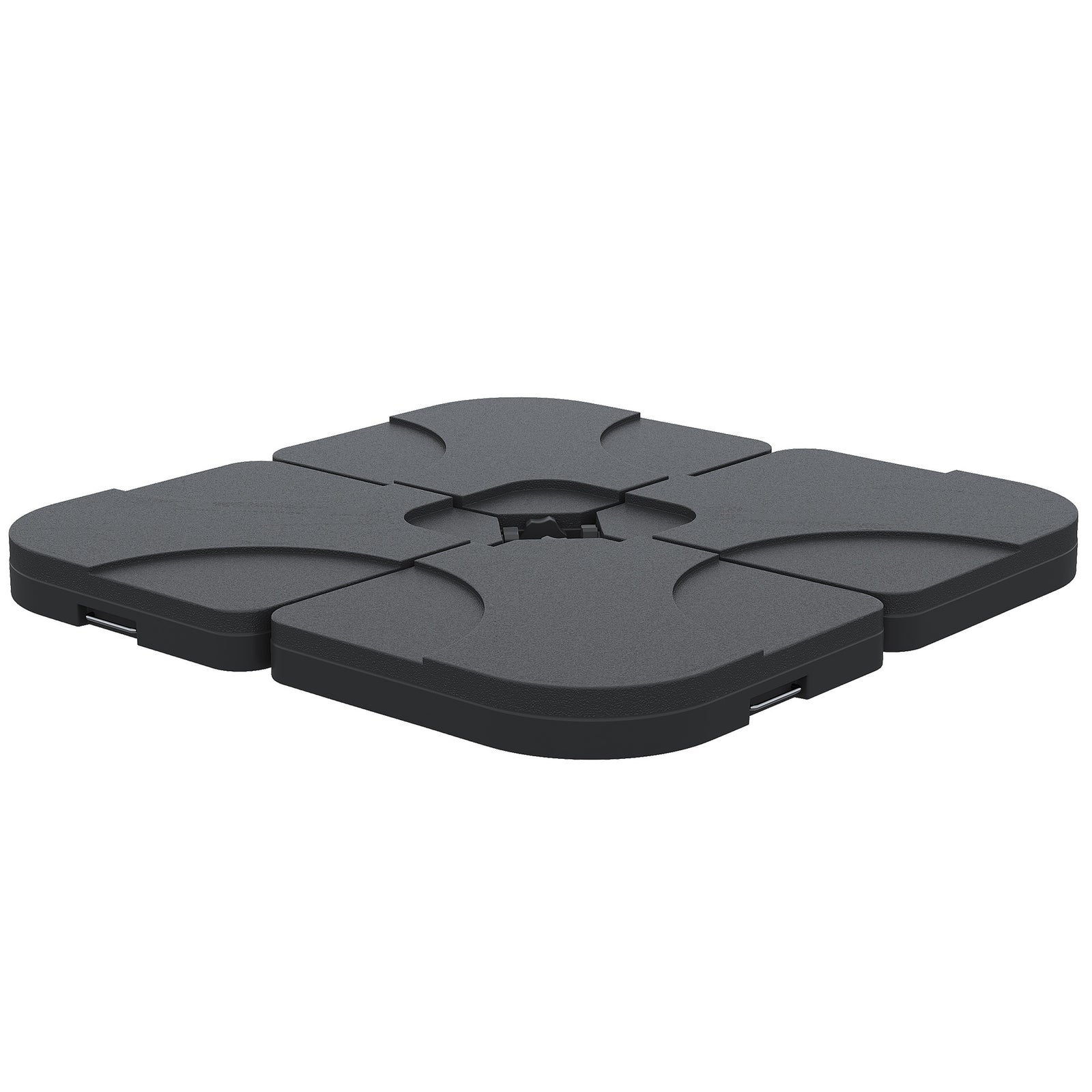 4pc Parasol Base, Up To 72kg, Black