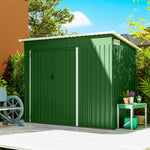 Outdoor Storage Shed, 7.5 X 4.3ft Metal Garden Shed | Green