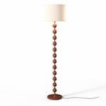 Breeins Modern Chinese-inspired Standing Floor Lamp With Fabric Lampshade And Metal Base