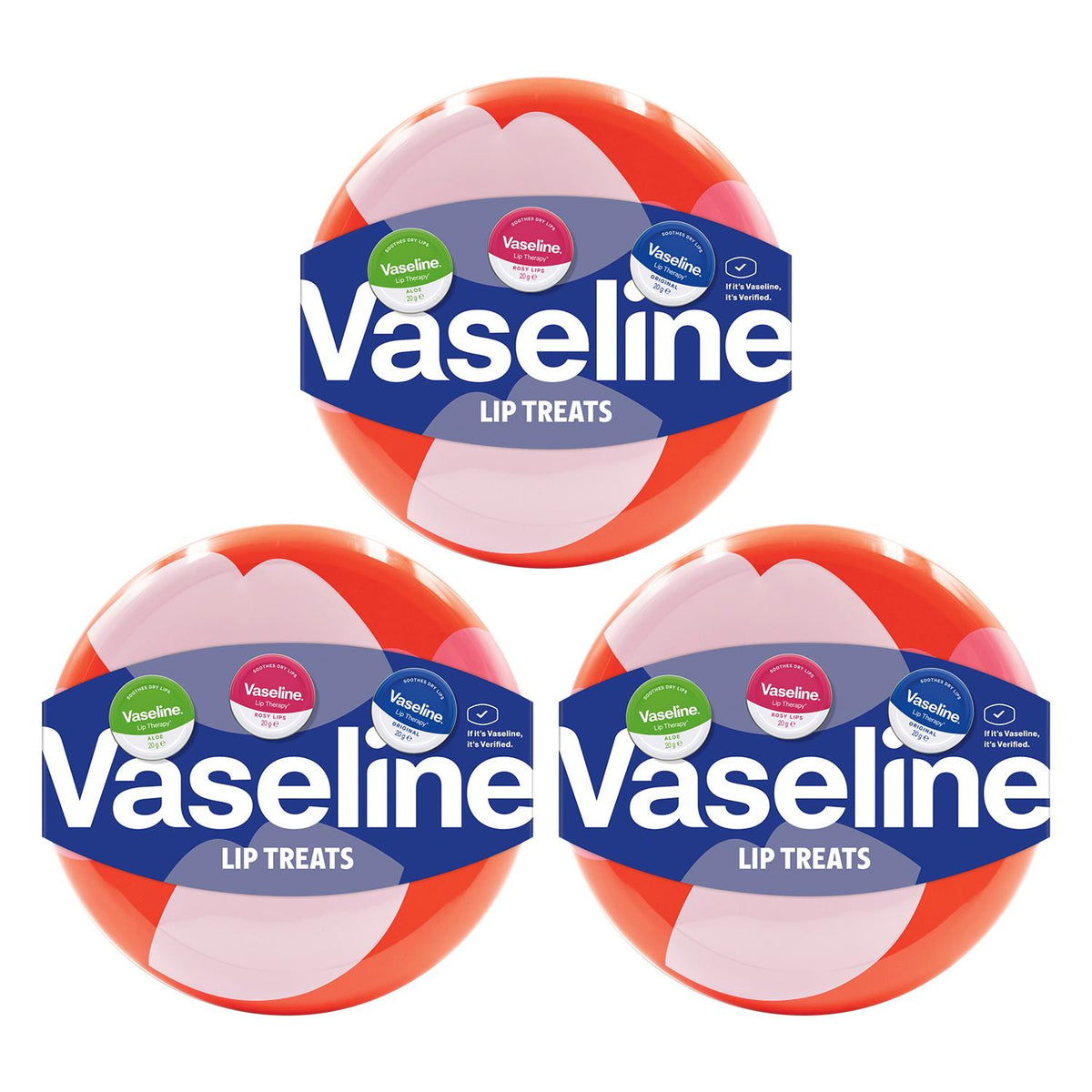 Lip Iconic Tin Collection Gift Set For Her, 3 Tins Of 20g Balm | Set of 3