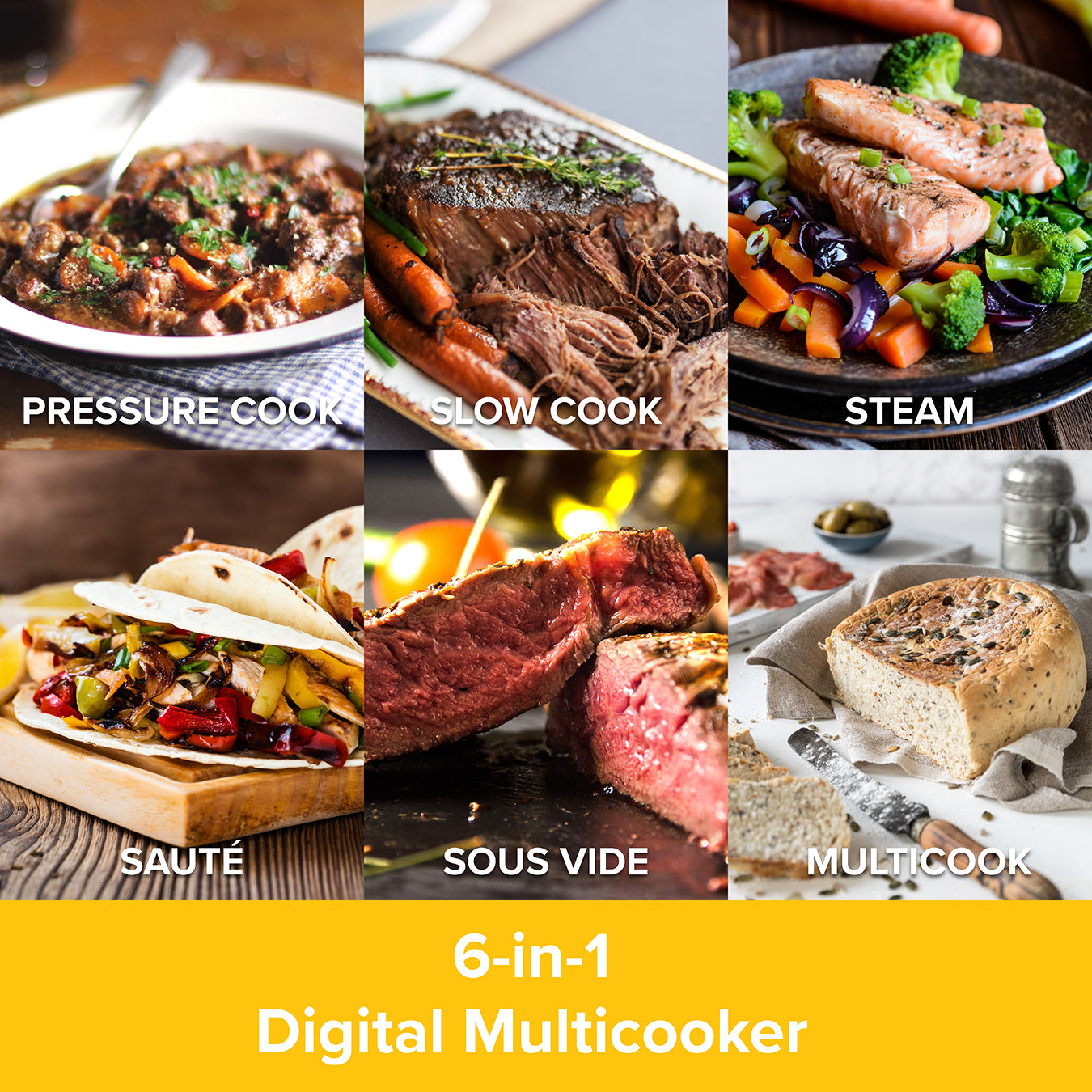 CleverChef Pro - Digital Pressure & Multi-function Cooker 5.7L | 5.7l