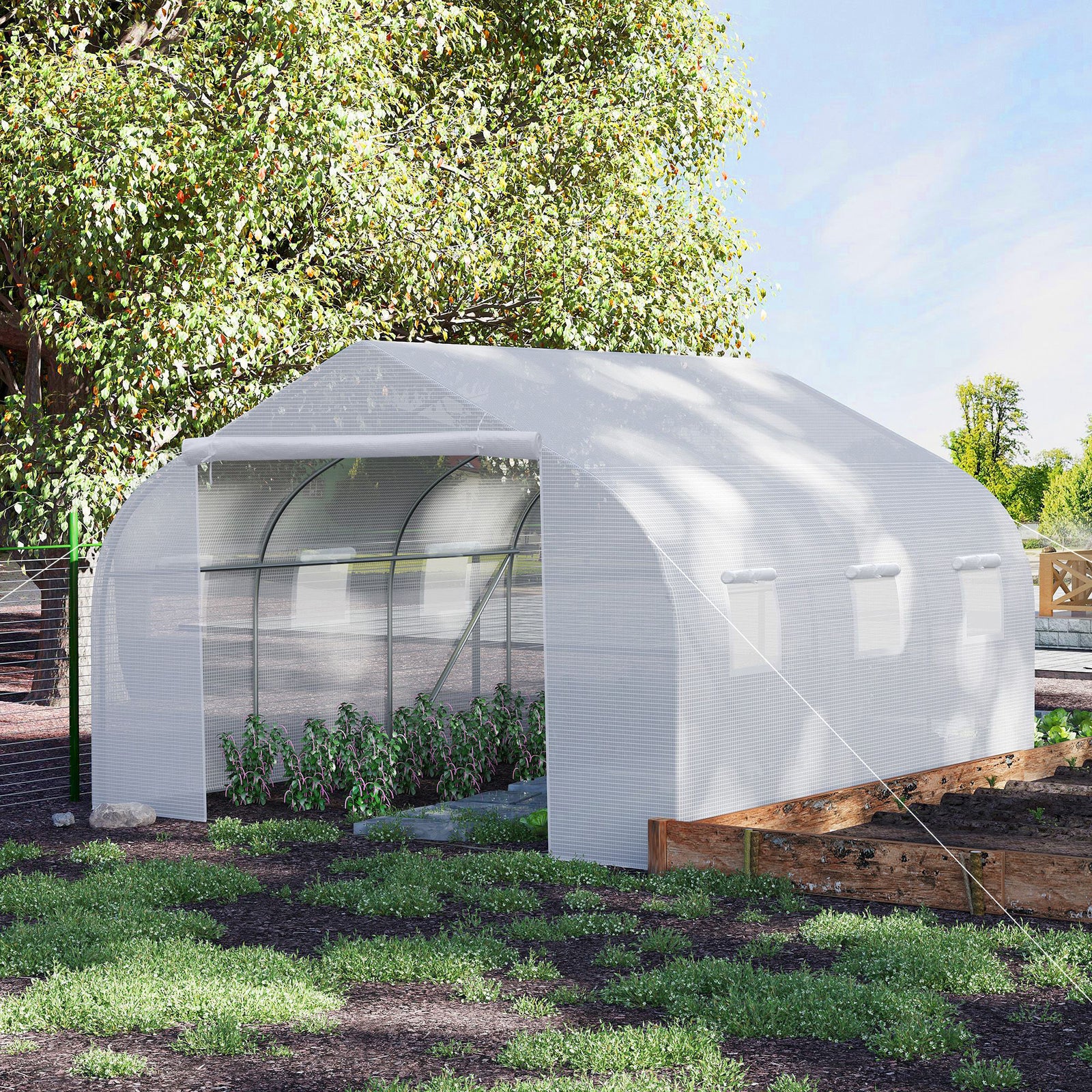Walk-in Polytunnel Greenhouse 4.5x3x2m
