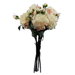 6 X 60cm Peony Artificial Flower Cream 6 Flowers 18 Buds