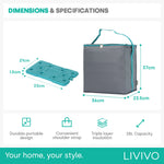Livivo Large Thermal Cooler Bag 28l Picnic Beach Travel Grey