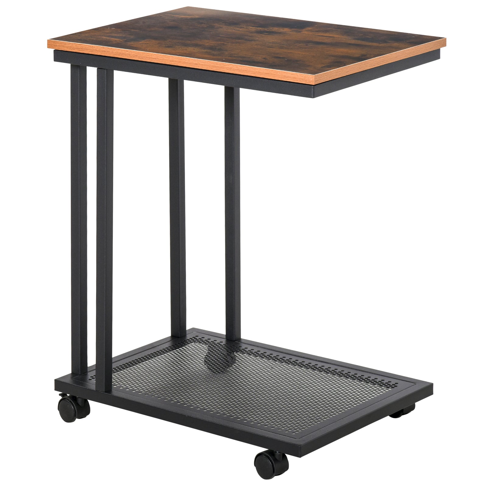 Mobile Sofa Side Table, Laptop Stand, Storage