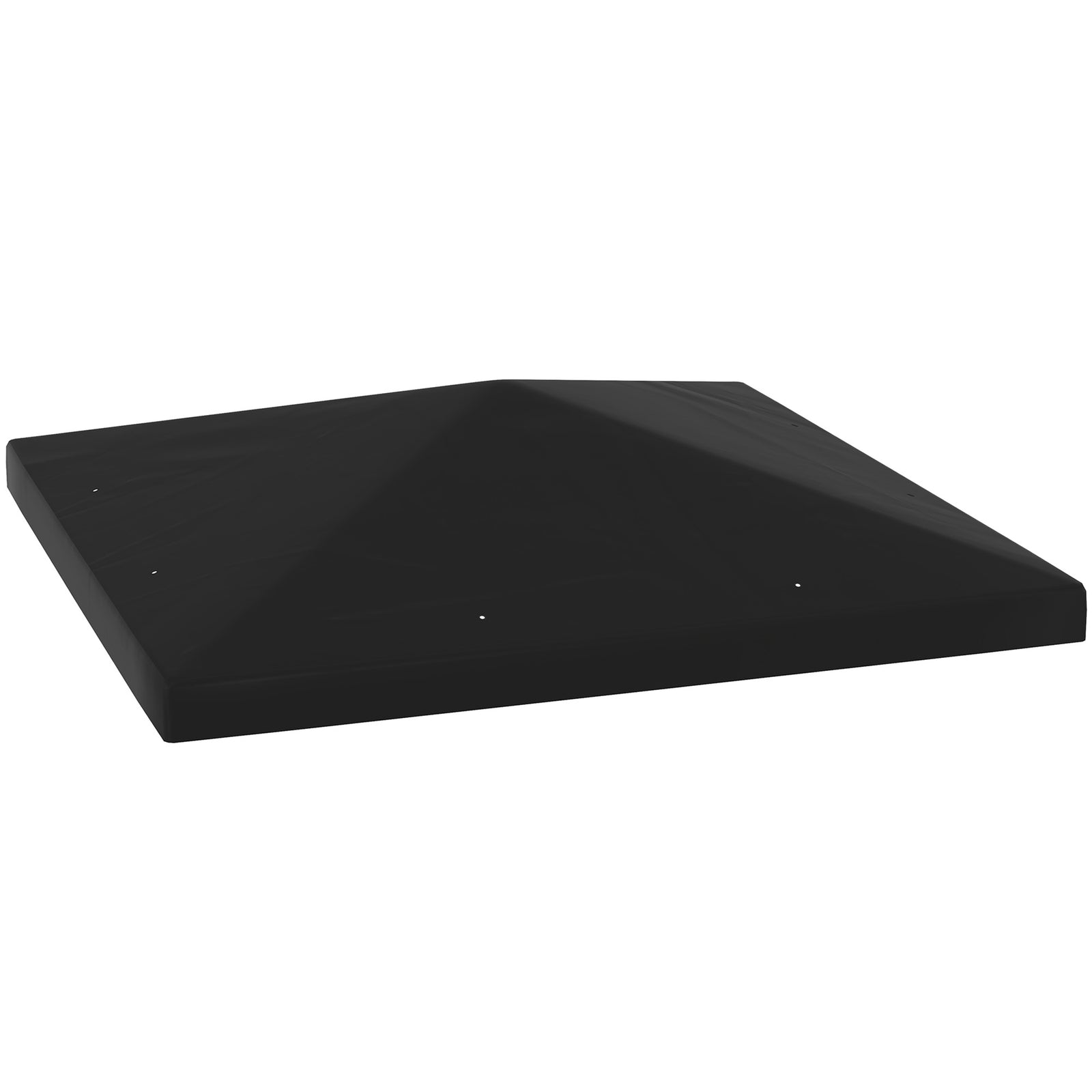 3x3m Gazebo Canopy Replacement Cover, With Drain Holes | Black