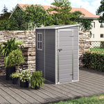 5x4ft Durable Outdoor Plastic Storage Shed With Floor – Weatherproof Garden & Patio Organizer For Tools & Equipment