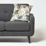 Floral Butterfly Garden Velvet Filled Cushion | 45cm x 45cm | Pink & Grey