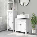 2-tier Bathroom Sink Cabinet, White