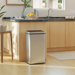 HOMCOM Kitchen Bin With Fast Motion Sensor, Stainless Steel Sensor Bin