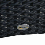 7pc Rattan Garden Furniture Dining Set Wicker Conservatory | Black