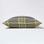 Tartan Check Pattern Cushion Cover | 60cm x 60cm | Yellow & Grey