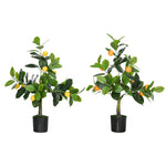 Set Of 2 60cm Potted Artificial Plants Tabletop Fruit Trees