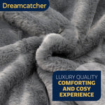 Heated Throw Faux Fur Electric Blanket 160 X 130cm Thermal Blanket & Timer 9 Heat Settings | Double | Dark Grey