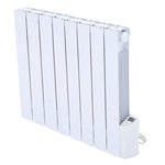 8 Fins 1200 W White Electric Oil Filled Radiator Space Heater With Led Screen
